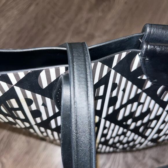 Henri Bendel Black and White Tote Bag Vintage HTF - Picture 4 of 11